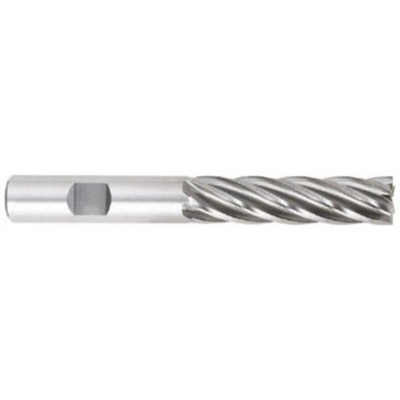 OSG 1-1/4, 3 LOC, 1-1/4 Shank Diam, 5-1/2 OAL, 4 Flute, Cobalt Square End Mill Single End, TiCN Finish, Spiral Flute,...
